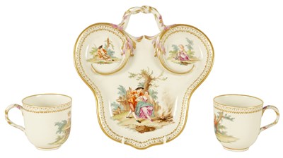 Lot 53 - A 19TH CENTURY SEVRES STYLE TETE E TETE SET