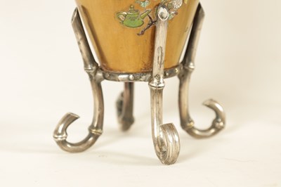 Lot 148 - A GOOD PAIR OF LATE 19TH CENTURY JAPANESE MEIJI GILT LACQUER AND SILVER MOUNTED CABINET VASES