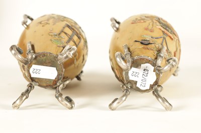 Lot 148 - A GOOD PAIR OF LATE 19TH CENTURY JAPANESE MEIJI GILT LACQUER AND SILVER MOUNTED CABINET VASES