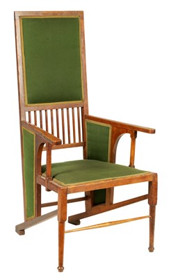 Lot 792 - A LATE 19TH CENTURY ELM LIBERTY STYLE ARM CHAIR