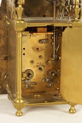 Lot 737 - AN 18TH CENTURY BRASS LANTERN CLOCK WITH LATER MOVEMENT