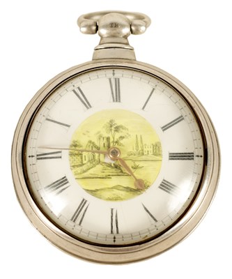 Lot 264 - C. BULLINGFORD, LONDON. A 19TH CENTURY SILVER PAIR CASE VERGE POCKET WATCH