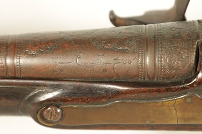Lot 397 - AN 18TH CENTURY FRENCH FLINTLOCK BLUNDERBUSS OF FRENCH SLAVE TRADE INTEREST BY DOVERAUX OF NANTES