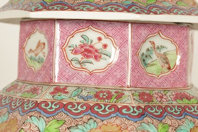 Lot 91 - A FINE PAIR OF 19TH CENTURY SAMSON ORIENTAL STYLE VASES AND COVERS