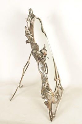 Lot 547 - AN ART NOVEAU WMF SILVER PLATED DRESSING TABLE MIRROR