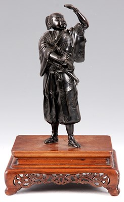 Lot 75 - A 19TH CENTURY MEIJI PERIOD JAPANESE FIGURAL...