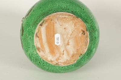 Lot 37 - AN OTTOMAN REVIVAL TURKISH GREEN GLAZED TERRACOTTA CANAKKALE EWER