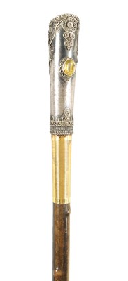 Lot 449 - AN EARLY 20TH CENTURY RHINOCEROS HORN SWAGGER STICK