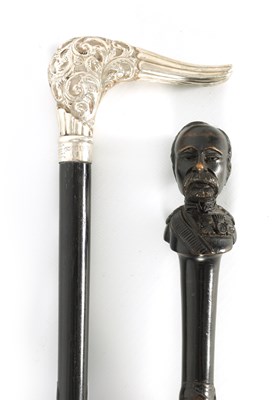 Lot 464 - TWO EARLY 20TH CENTURY SILVER MOUNTED PARASOLS