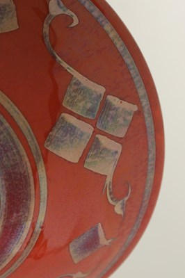 Lot 75 - A 20TH CENTURY LUSTREWARE FLARED FOOTED BOWL