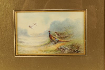 Lot 90 - JAMES STINTON. A ROYAL WORCESTER FRAMED RECTANGULAR PORCELAIN PLAQUE