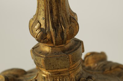Lot 503 - A PAIR OF 19TH CENTURY FRENCH ROCOCO CAST GILT ORMOLU CANDLESTICKS