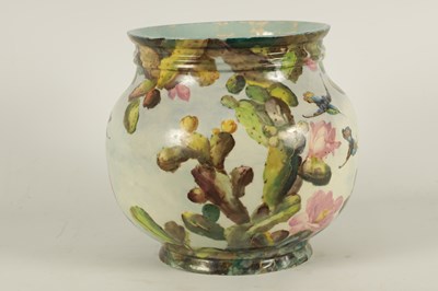 Lot 44 - A LARGE 20TH CENTURY ART POTTERY BULBOUS JARDINIERE SIGNED A. LANG