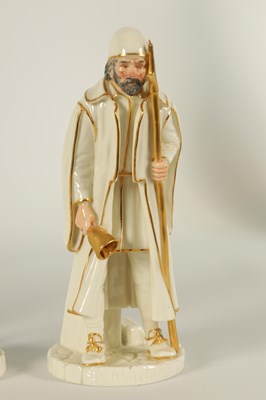 Lot 31 - A GROUP OF SIX LATE 19TH CENTURY HADLEY'S WORCESTER FIGURES FROM THE CRIES OF LONDON SERIES