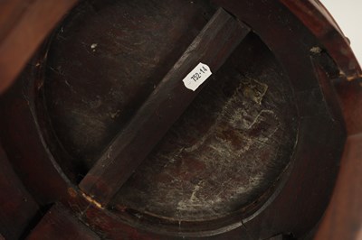 Lot 163 - A 19TH CENTURY CHINESE BURR HARDWOOD BARREL SHAPED OPENWORK STOOL