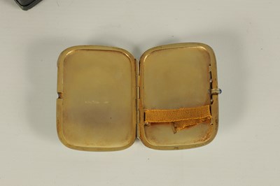 Lot 278 - A FINE LATE 19TH CENTURY SILVER GILT AND GUILLOCHE ENAMEL CIGARETTE CASE IN ORIGINAL LEATHER BOX RETAILED BY E.LENOIR PARIS