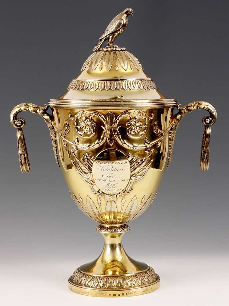 Lot 264 - A LARGE GEORGE III SILVER GILT MILITARY...
