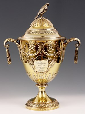 Lot 264 - A LARGE GEORGE III SILVER GILT MILITARY...