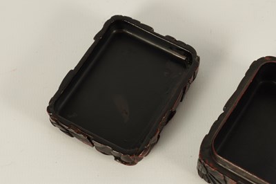 Lot 166 - A JAPANESE MEIJI PERIOD HAND CARVED LACQUER INCENSE BOX