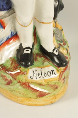 Lot 71 - A 19TH CENTURY POLYCHROME FIGURAL TOBY JUG DEPICTING ADMIRAL LORD NELSON