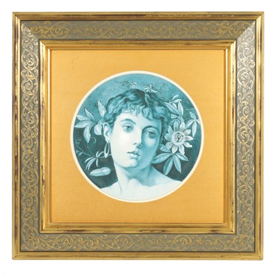 Lot 61 - AN EARLY 20TH CENTURY ARTS AND CRAFTS MINTON CIRCULAR PORCELAIN PLAQUE