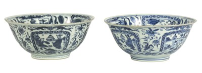 Lot 112 - TWO 18TH CENTURY CHINESE BLUE AND WHITE PORCELAIN BOWLS