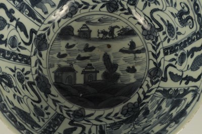 Lot 114 - TWO 18TH CENTURY CHINESE BLUE AND WHITE PORCELAIN BOWLS