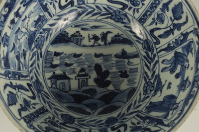 Lot 114 - TWO 18TH CENTURY CHINESE BLUE AND WHITE PORCELAIN BOWLS