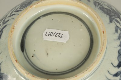 Lot 114 - TWO 18TH CENTURY CHINESE BLUE AND WHITE PORCELAIN BOWLS