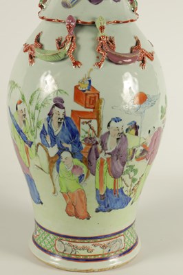 Lot 172 - A LARGE 19TH CENTURY CHINESE POLYCHROME FAMILLE ROSE VASE