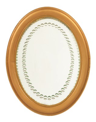Lot 722 - A LATE 19TH CENTURY OVAL SORCERERS HANGING MIRROR