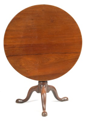 Lot 1079 - A GEORGE II MAHOGANY TILT-TOP TABLE