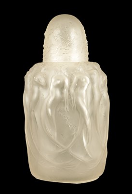 Lot 7 - A RENE LALIQUE OPALESCENT 'SIRENES' BRULE PARFUMS FROSTED PERFUME BURNER