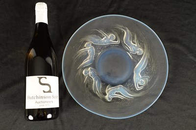 Lot 16 - AN R LALIQUE OPALESCENT MOULDED GLASS 'ONDINES' BOWL