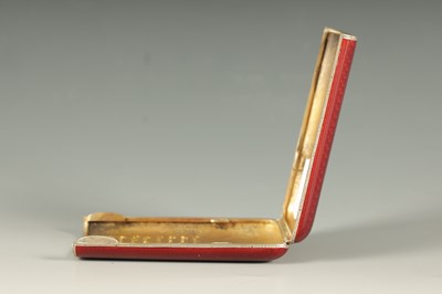 Lot 255 - AN EARLY 20TH CENTURY FABERGE SILVER AND GUILLOCHE ENAMEL CIGARETTE CASE, WORKMASTER AUGUST HOLLMING (1854 - 1913)