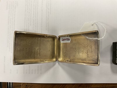 Lot 255 - AN EARLY 20TH CENTURY FABERGE SILVER AND GUILLOCHE ENAMEL CIGARETTE CASE, WORKMASTER AUGUST HOLLMING (1854 - 1913)