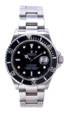 Lot 216 - A GENTLEMAN'S STEEL ROLEX SUBMARINER...