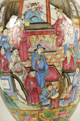 Lot 164 - A LARGE 19TH CENTURY CHINESE FAMILLE ROSE PORCELAIN VASE