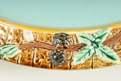 Lot 48 - A 19TH CENTURY JOSEPH HOLDCROFT LARGE MAJOLICA CHEESE DISH AND COVER