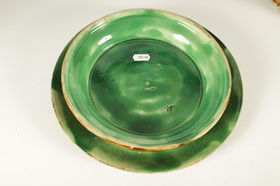 Lot 48 - A 19TH CENTURY JOSEPH HOLDCROFT LARGE MAJOLICA CHEESE DISH AND COVER
