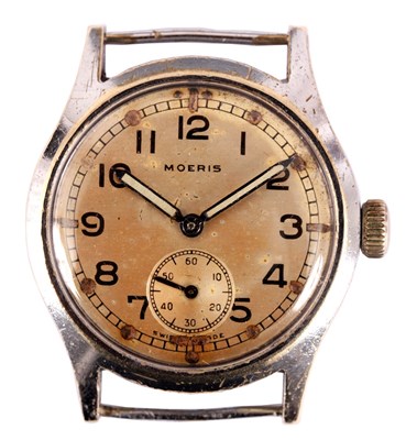 Lot 213 - A GENTLEMAN’S WW2 MILITARY CHROME PLATED...