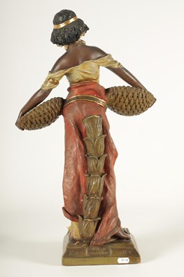 Lot 93 - A 20TH CENTURY URIELA TERRACOTTA POLYCHROME FIGURE