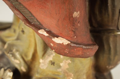 Lot 93 - A 20TH CENTURY URIELA TERRACOTTA POLYCHROME FIGURE