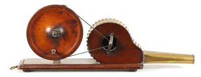 Lot 661 - A GOOD SET OF GEORGE III BRASS AND MAHOGANY WESTMORLAND BELLOWS