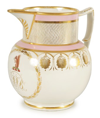 Lot 49 - A LARGE EARLY 19TH CENTURY FLIGHT BARR & BARR WORCESTER PRESENTATION JUG