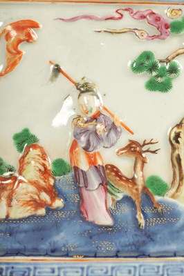 Lot 152 - A SET OF THREE 19TH CENTURY CHINESE FAMILLE ROSE PORCELAIN TEA CADDIES