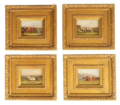 Lot 820 - WILLIAM JOSEPH SHAYER (1811-1892) A SET OF FOUR OILS ON CANVAS