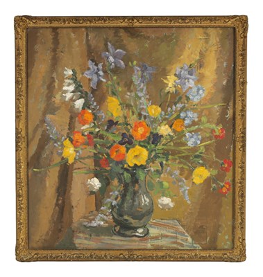 Lot 800 - McCLURE. A 20TH CENTURY GLASGOW SCHOOL OIL ON CANVAS STILL LIFE