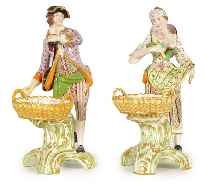 Lot 46 - A PAIR OF EARLY 19TH CENTURY MINTON PORCELAIN FIGURES