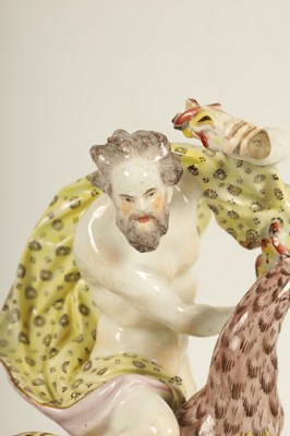 Lot 86 - A PAIR OF 18TH CENTURY BOW PORCELAIN FIGURES OF JUPITER AND JUNO